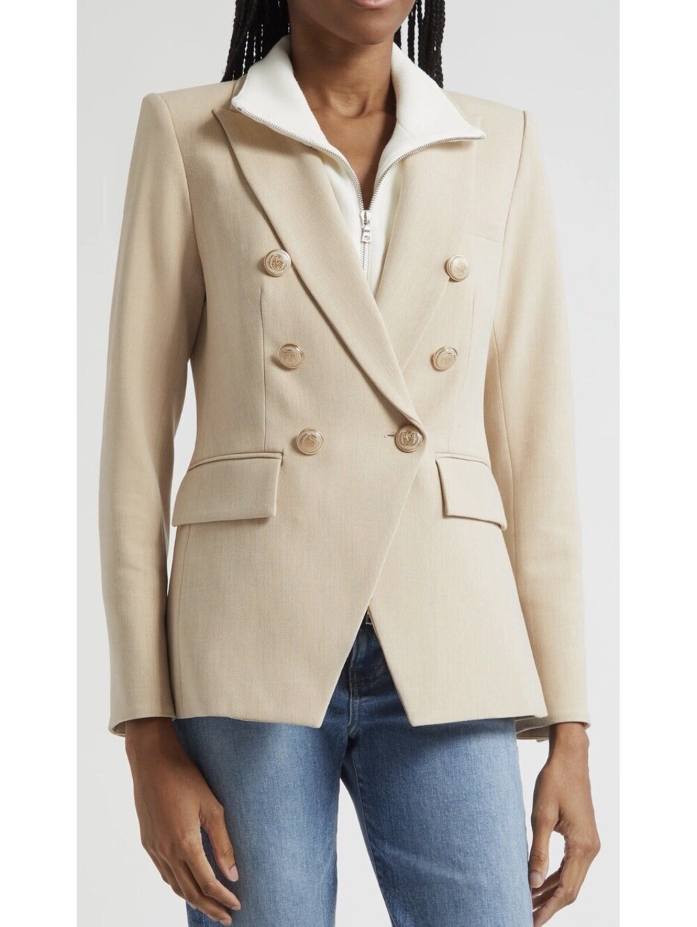 New Veronica Beard Miller Dickey Jacket In Heathered Sand Size 2 $798 - Picture 2 of 13